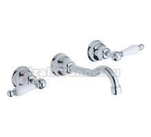 Смеситель Cisal Arcana Toscana для раковины на 3 отверстия из стены,излив 210 мм, цвет хром