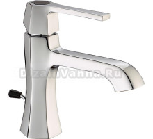 Смеситель Cisal Cherie однорычажный для раковины на 1 отверстие с донным клапаном, цвет хром/черный матовый