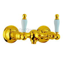 Смеситель Cisal Arcana Toscana для душа без душевого комплекта, золото/белый