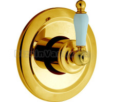 Переключатель Cisal Arcana Toscana на 3 выхода, цвет золото/белый