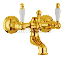Смеситель Cisal Arcana Toscana для ванны без душевого комплекта, золото/белый