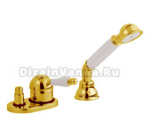 Смеситель Cisal Arcana Empress на борт ванны на 2 отверстия, без излива, цвет золото