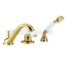 Смеситель Cisal Arcana Empress на борт ванны на 3 отверстия, цвет золото