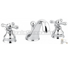 Смеситель для раковины Emmevi Deco Classic 12033BO, белый/золото