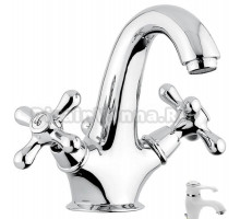 Смеситель для раковины Emmevi Deco Classic 12013BC, белый/хром