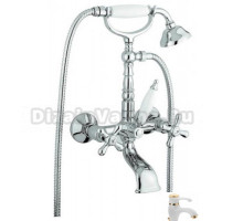 Смеситель для ванны и душа Emmevi Deco Old 12611BO, белый/золото