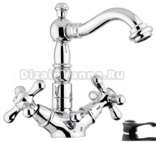 Смеситель для раковины Emmevi Deco Old 12615NO, черный/золото