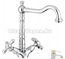 Смеситель для раковины Emmevi Deco Old 12613BO, белый/золото