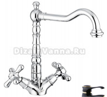 Смеситель для раковины Emmevi Deco Old 12613NO, черный/золото