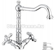 Смеситель для раковины Emmevi Deco Old 12613BC, белый/хром