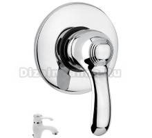 Смеситель для душа Emmevi Harmony 22009BC, белый/хром