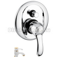 Смеситель для душа Emmevi Harmony 22019BO, белый/золото