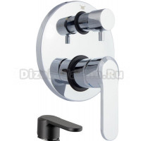 Смеситель для душа Emmevi Nefer 77029NCA, черный/карбон