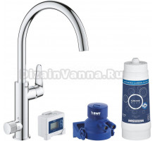 Смеситель Grohe Blue Pure BauCurve 30385000 для кухонной мойки, с фильтром