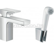 Смеситель Hansgrohe Vernis Shape 71216000 для раковины с гигиеническим душем, хром