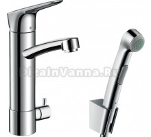 Смеситель Hansgrohe Logis 31515000 для раковины с гигиеническим душем, хром