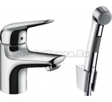 Смеситель Hansgrohe Novus 71144000 для раковины с гигиеническим душем, хром