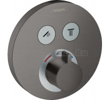 Термостат Hansgrohe ShowerSelect S 15743340 для душа, шлифованный черный хром