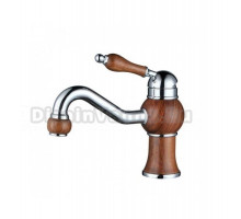 Смеситель для раковины Kaiser Wood 61011, хром/дуб