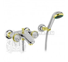 Смеситель Migliore Axo Swarovski ML.AXO-602F.CRDO для ванны/душа - хром/золото