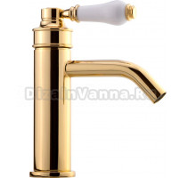 Смеситель Migliore Ermitage Mini 28575 для раковины, белый - золото