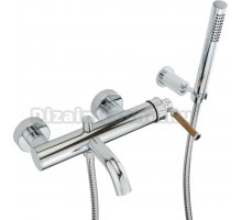 Смеситель Migliore Ermitage Mini 30171 для ванны с душем, орех - хром