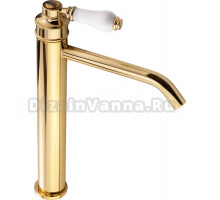 Смеситель Migliore Ermitage Mini 28581 для раковины, белый - золото