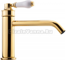 Смеситель Migliore Ermitage Mini 28578 для раковины, белый - золото