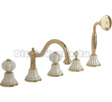 Смеситель Migliore Olivia 19029 на борт ванны, декоративное золото