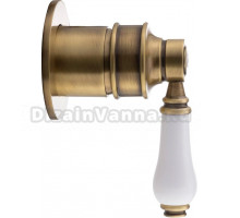 Смеситель Migliore Ermitage Mini 28592 С ВНУТРЕННЕЙ ЧАСТЬЮ, для душа, белый - бронза