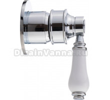 Смеситель Migliore Ermitage Mini 28591 С ВНУТРЕННЕЙ ЧАСТЬЮ, для душа, белый - хром