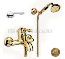 Смеситель Nicolazzi P.M. Blanc 3401BZ76 для ванны/душа, гальваническая бронза, ручка белая керамика