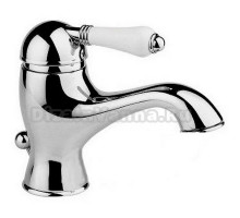 Смеситель Nicolazzi P.M. Blanc 3402 CR 76 для раковины, хром, ручка белая керамика