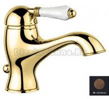 Смеситель Nicolazzi P.M. Blanc 3402DB76 для раковины, старая бронза, ручка белая керамика