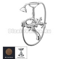 Смеситель Nicolazzi Dames Anglaises 1401DB18 для ванны с душем, темная бронза, ручки Dames Anglaises