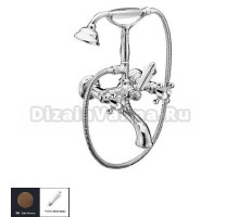 Смеситель Nicolazzi Dames Anglaises 1401DB78 для ванны с душем, темная бронза, ручки P. Mont Blanc