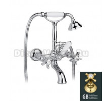Смеситель Nicolazzi Dames Anglaises 1401GB78 для ванны с душем, гальваническое золото, ручки P. Mont Blanc