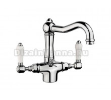 Смеситель Nicolazzi P.M. Blanc 1432CR78 для раковины, ручка белая керамика, хром