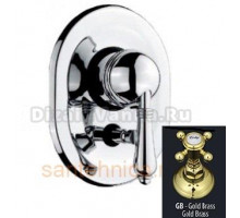 Смеситель Nicolazzi Classico Monokomandi 3460GB75 для ванны/душа, гальваническое золото/El Capitan