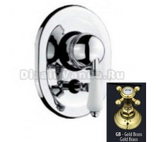 Смеситель Nicolazzi Classico Monokomandi 3460GB76 для ванны/душа, гальваническое золото/Mont Blan