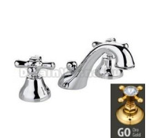 Смеситель Nicolazzi Nuova Brenta 2508GO для раковины на 3 отверстия, золото