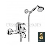 Смеситель Nicolazzi Classico 3401GB75 для ванны и душа, гальваническое золото, ручки EL CAPITAN