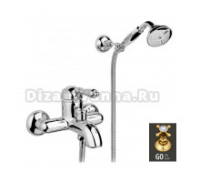 Смеситель Nicolazzi Classico 3401GO75 для ванны и душа, золото, ручки EL CAPITAN