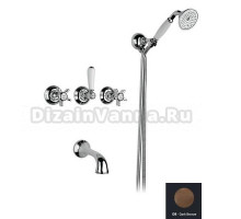Смеситель Nicolazzi Dames Anglaises 1403DB18 для ванны и душа, темная бронза, ручки Dames Anglaises
