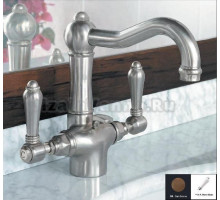 Смеситель Nicolazzi Dames Anglaises 1432DB78 для раковины, темная бронза, ручки P. Mont Blanc