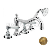Смеситель Nicolazzi Dames Anglaises 1449BZ78 для ванны и душа, бронза, ручки P. Mont Blanc