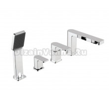 Смеситель Omnires Baretti BA7832CR для ванны на 4 отверстия, хром