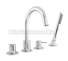 Смеситель Omnires Y Y1232CR для ванны, на 4 отверстия, хром