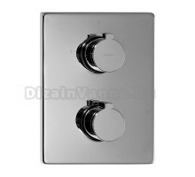 Смеситель Omnires Y Y1236/KCR для ванны, термостатический, скрытого монтажа, квадрат, хром