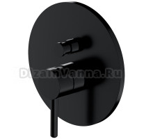 Смеситель Omnires Y Y1235BL для ванны, скрытого монтажа, круг, черный